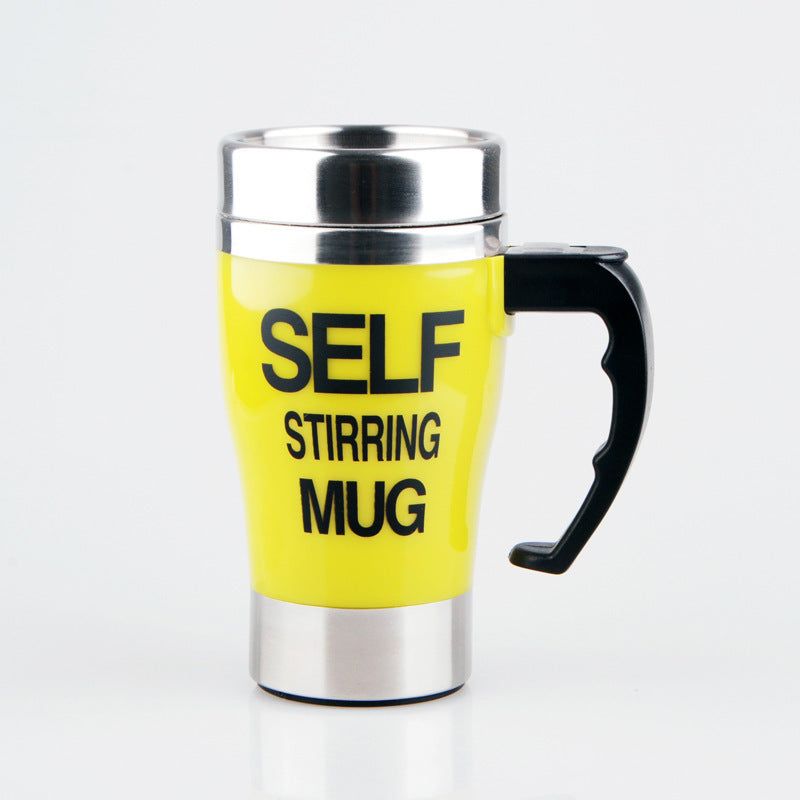 Yellow Self Stirring Large Coffee Mug