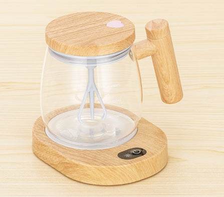 Translucent Self Stirring Fully Glass Cup Self Stirring Rounded Coffee Bottle Self Stirring Button On Lid