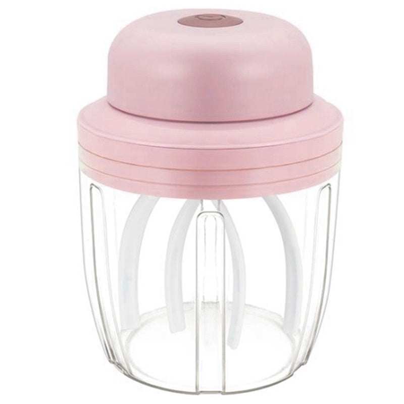 Pink Automatic Cream And Food Whisker Self Stirring Button On Lid