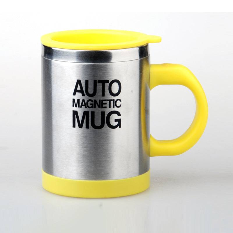 Yellow Magnetic Original Self Stirring Mug