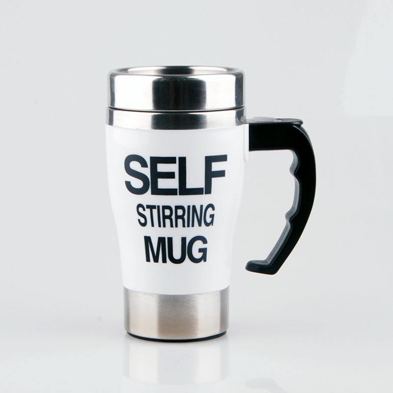 White Self Stirring Large Coffee Mug