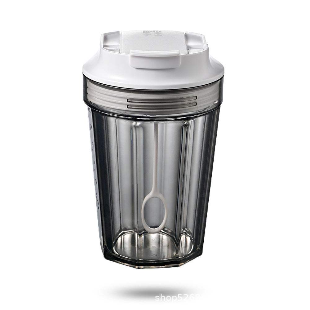 White Self Stirring Mini Protein Bottle Self Stirring Button On Lid
