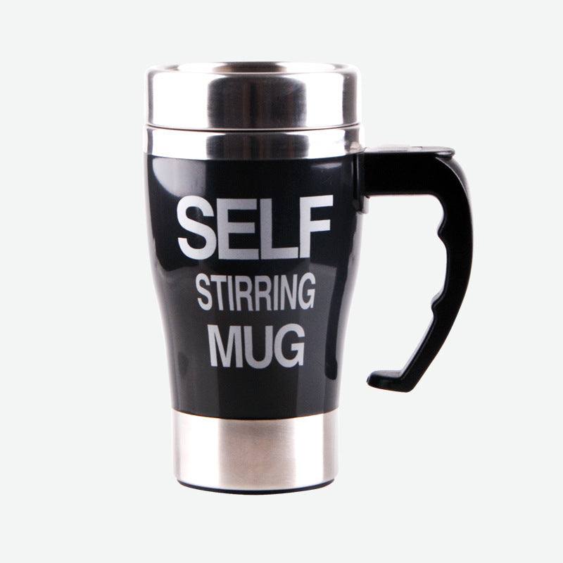 Black Self Stirring Large Coffee Mug