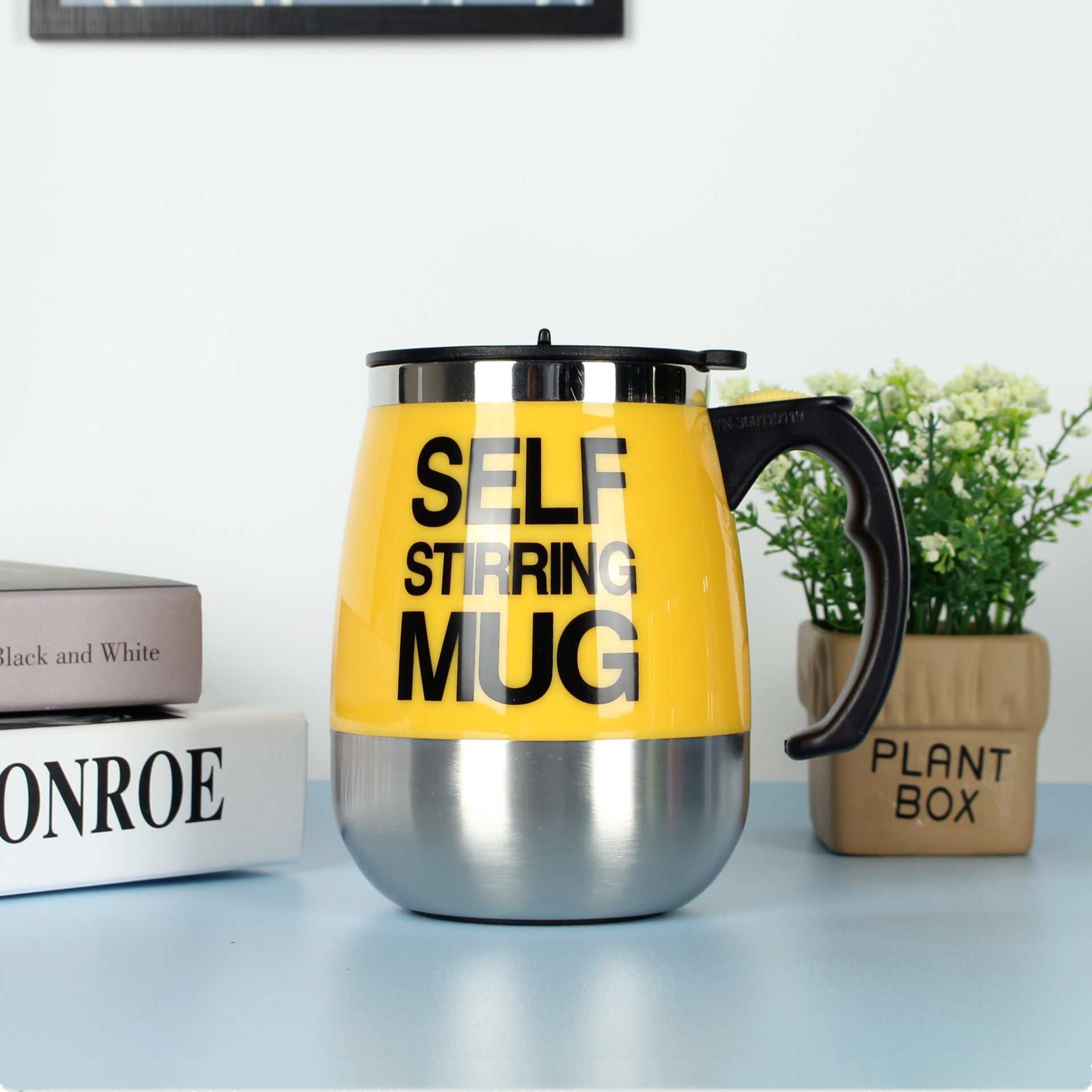 Yellow Self Stirring Coffee Mug