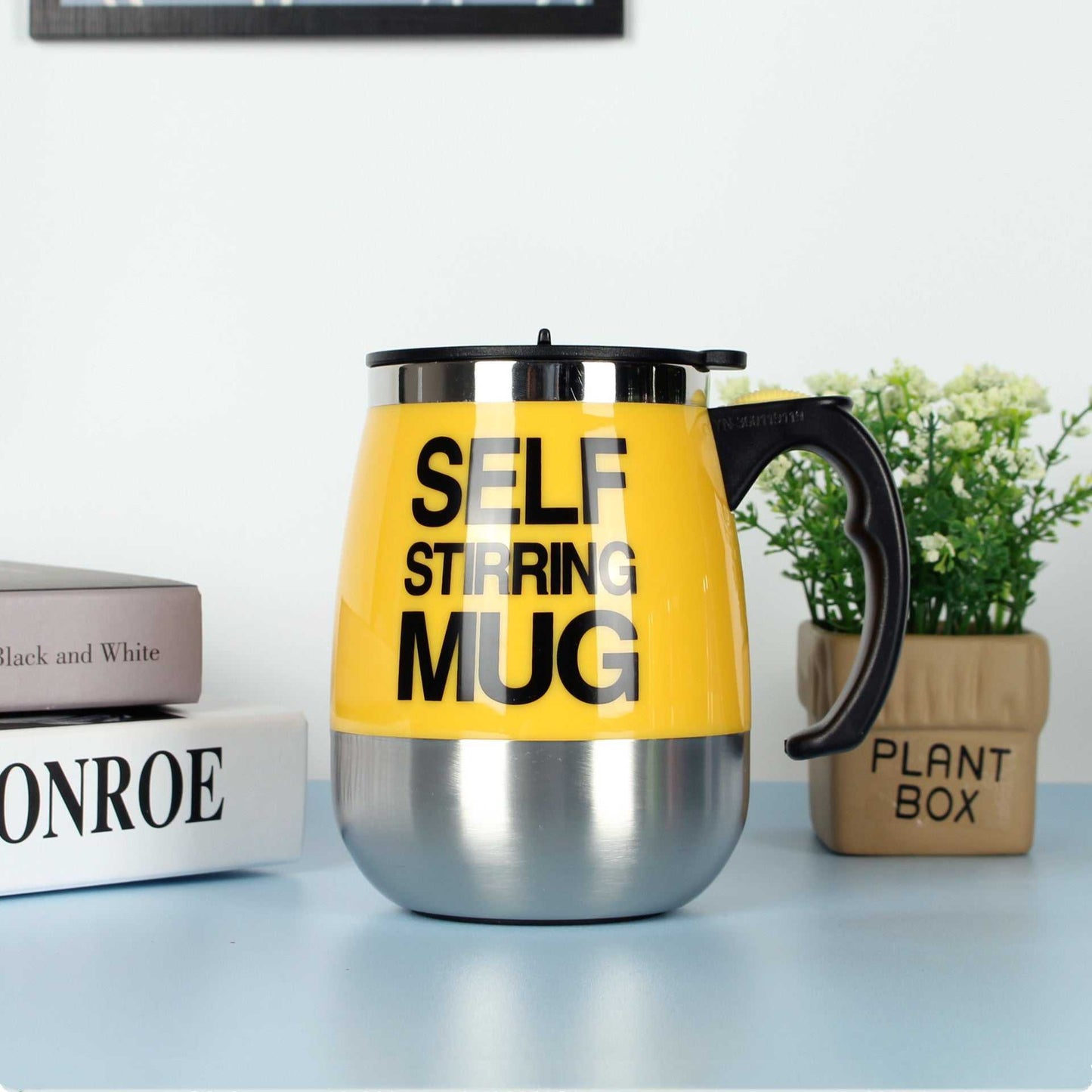 Yellow Self Stirring Coffee Mug