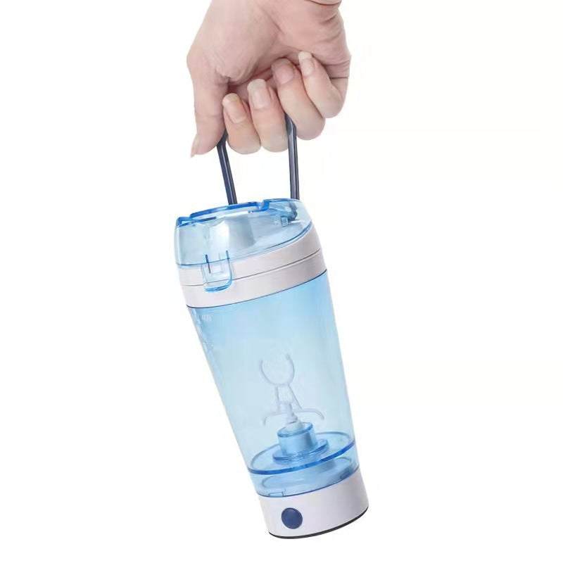 Self Stirring Portable Water/Protein Workout Bottle Self Stirring Button On Lower Half And On The Side