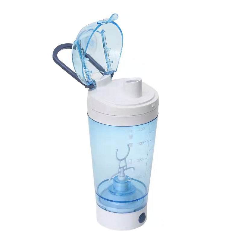 Self Stirring Portable Water/Protein Workout Bottle Self Stirring Button On Lower Half And On The Side