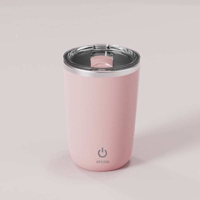 Pink Self Stirring Sleek Magnetic Coffee Mug