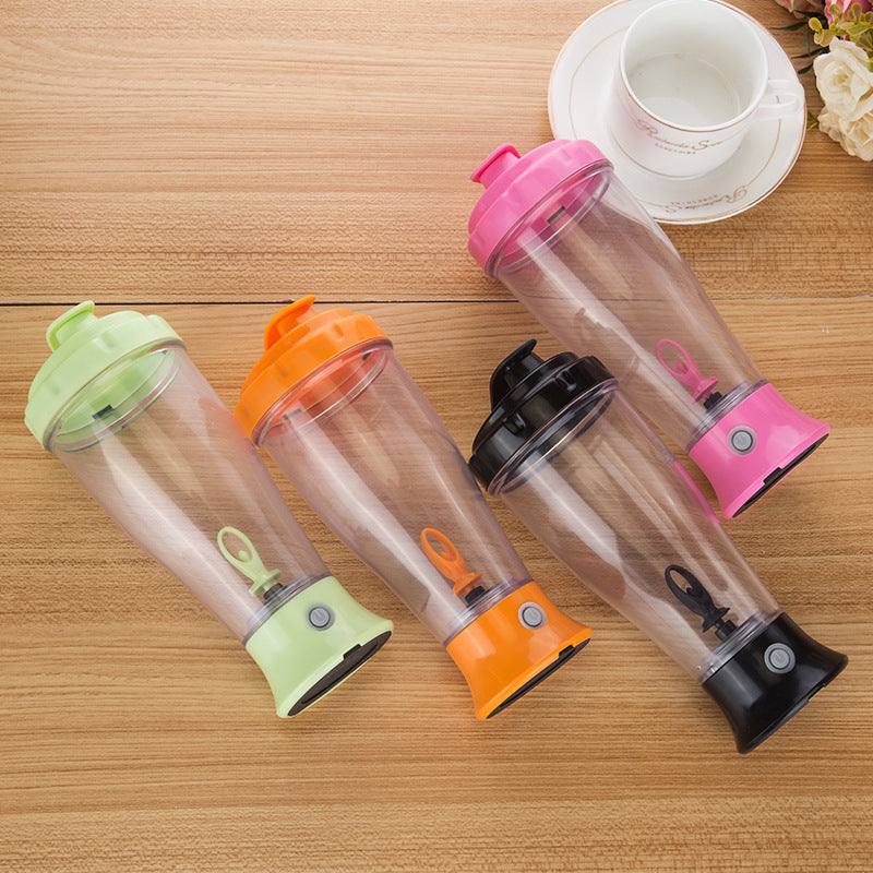 Portable Self Stirring Mini Coffee Bottle Self Stirring Button On Bottom Half And On The Side