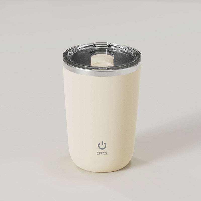 Beige Self Stirring Sleek Magnetic Coffee Mug