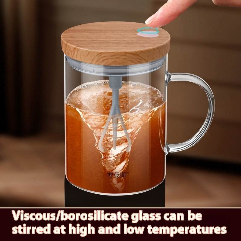 Self Stirring Fully Glass Cup