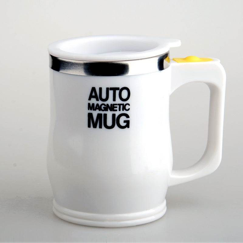 White Collectors Edition Magnetic Self Stirring Wonky Mug