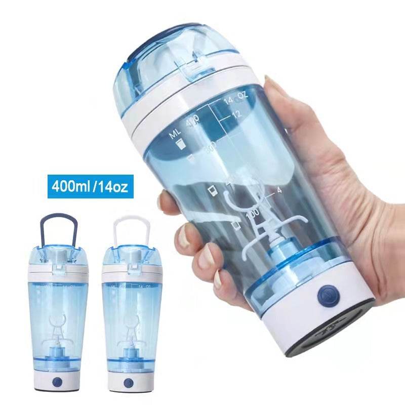 Self Stirring Portable Water/Protein Workout Bottle Self Stirring Button On Lower Half And On The Side