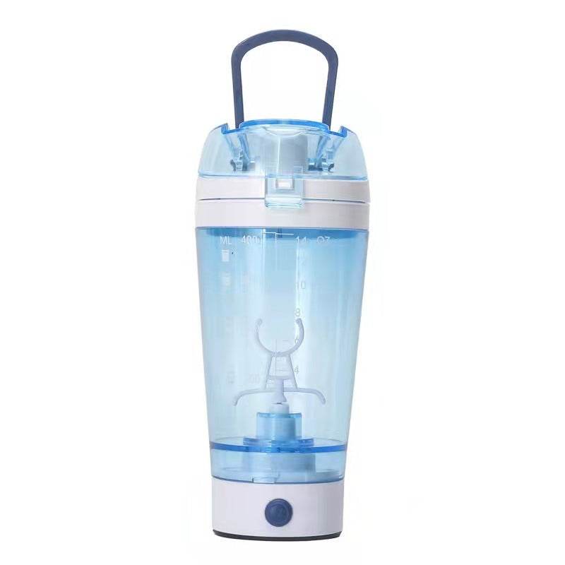 Battery Model Self Stirring Portable Water/Protein Workout Bottle Self Stirring Button On Lower Half And On The Side