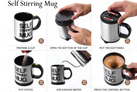 Self Stirring Mug Instructions