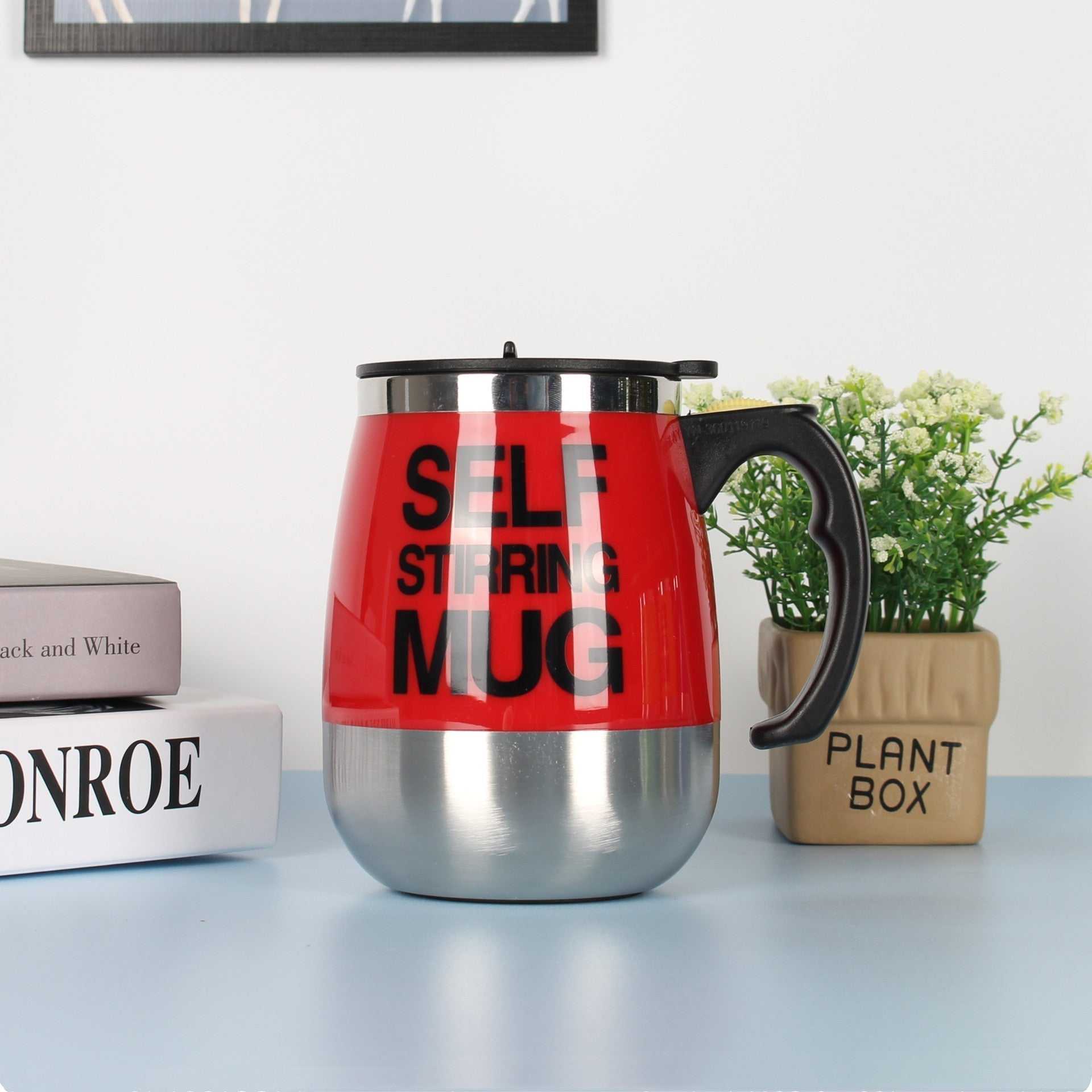 Red Self Stirring Coffee Mug