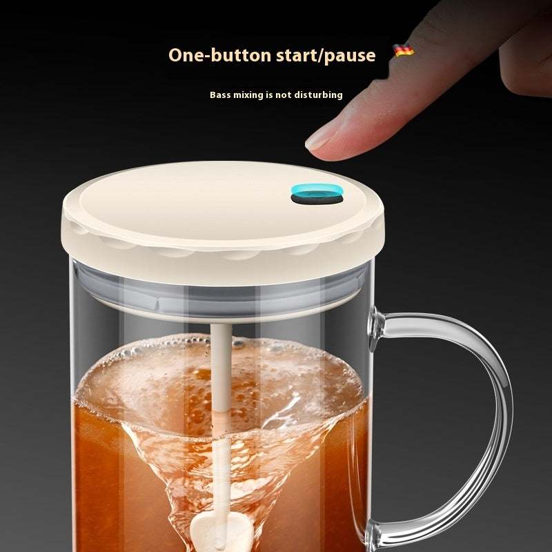 Self Stirring Fully Glass Cup