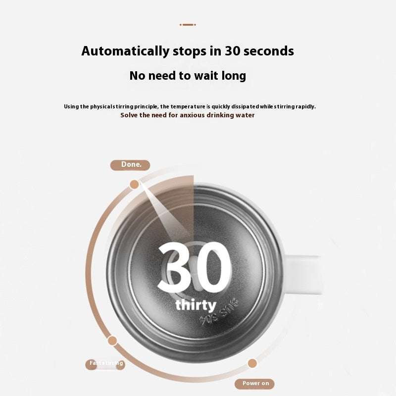 Self Stirring Solid Color Magnetic Coffee Cup Self Stirring Button On Handle