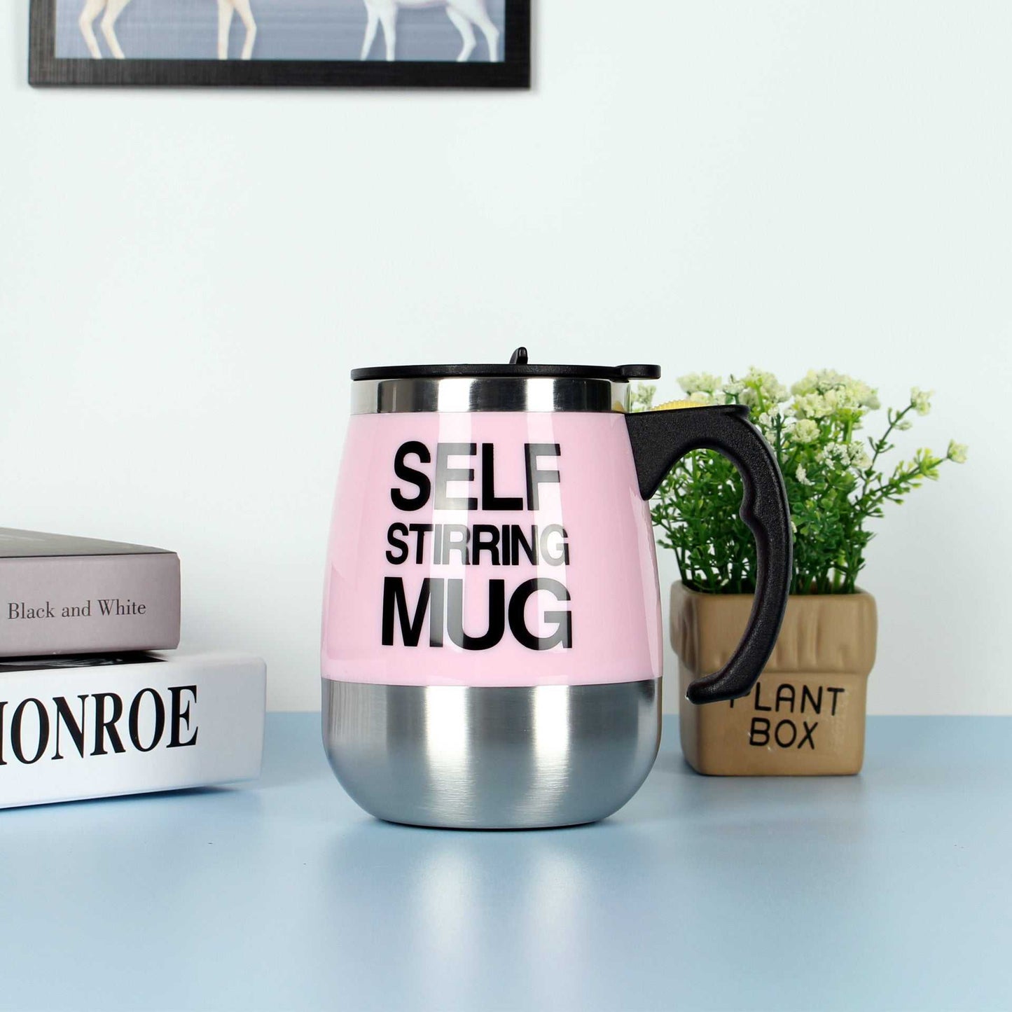 Pink Self Stirring Coffee Mug
