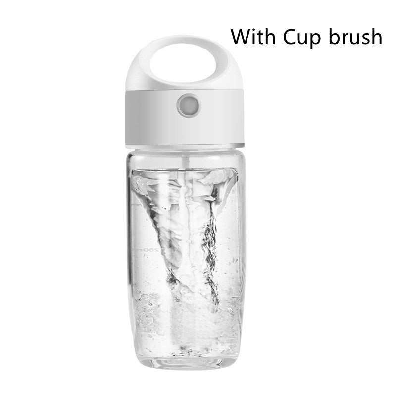 White Automatic Stirring Cooking Measuring Bottle With Cup Brush Self Stirring Button On Lid