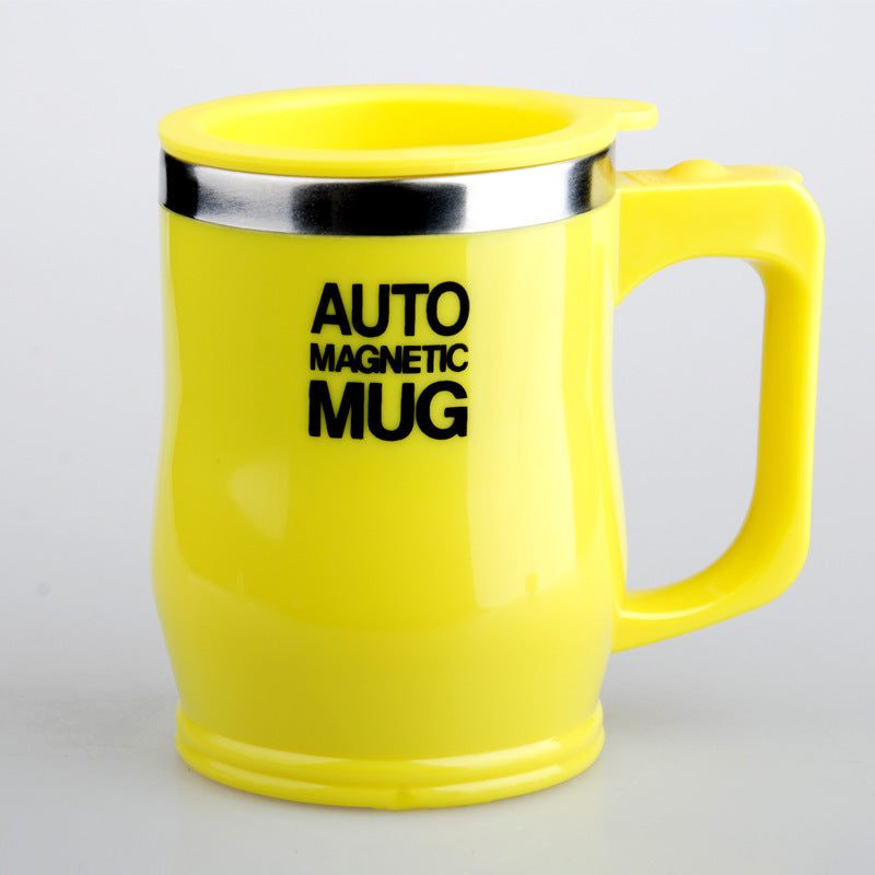 Yellow Collectors Edition Magnetic Self Stirring Wonky Mug