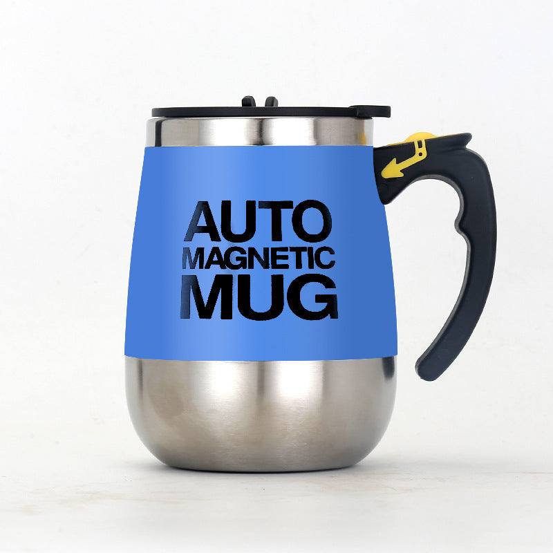 Blue Magnetic Self Stirring Coffee Mug