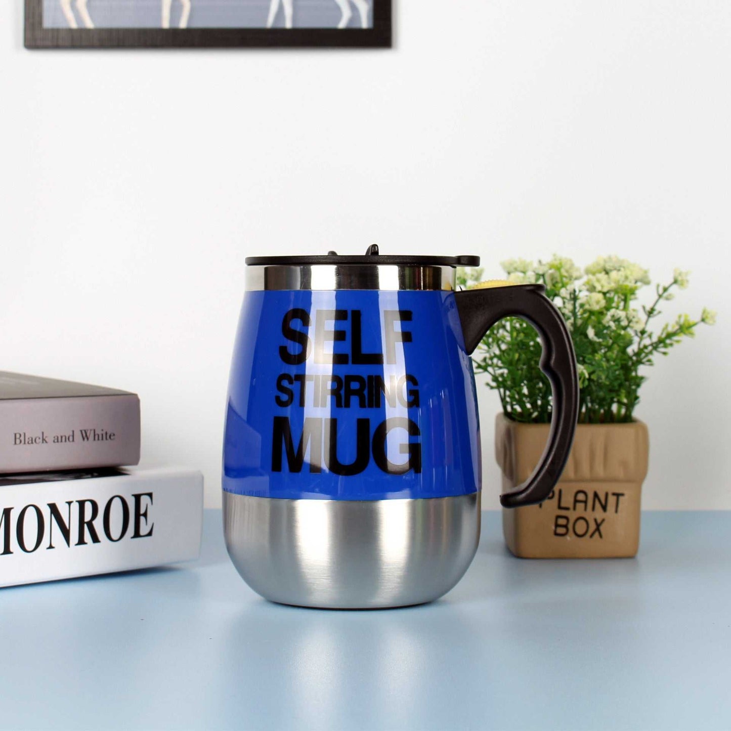 Blue Self Stirring Coffee Mug