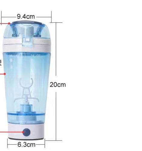 Self Stirring Portable Water/Protein Workout Bottle Self Stirring Button On Lower Half And On The Side